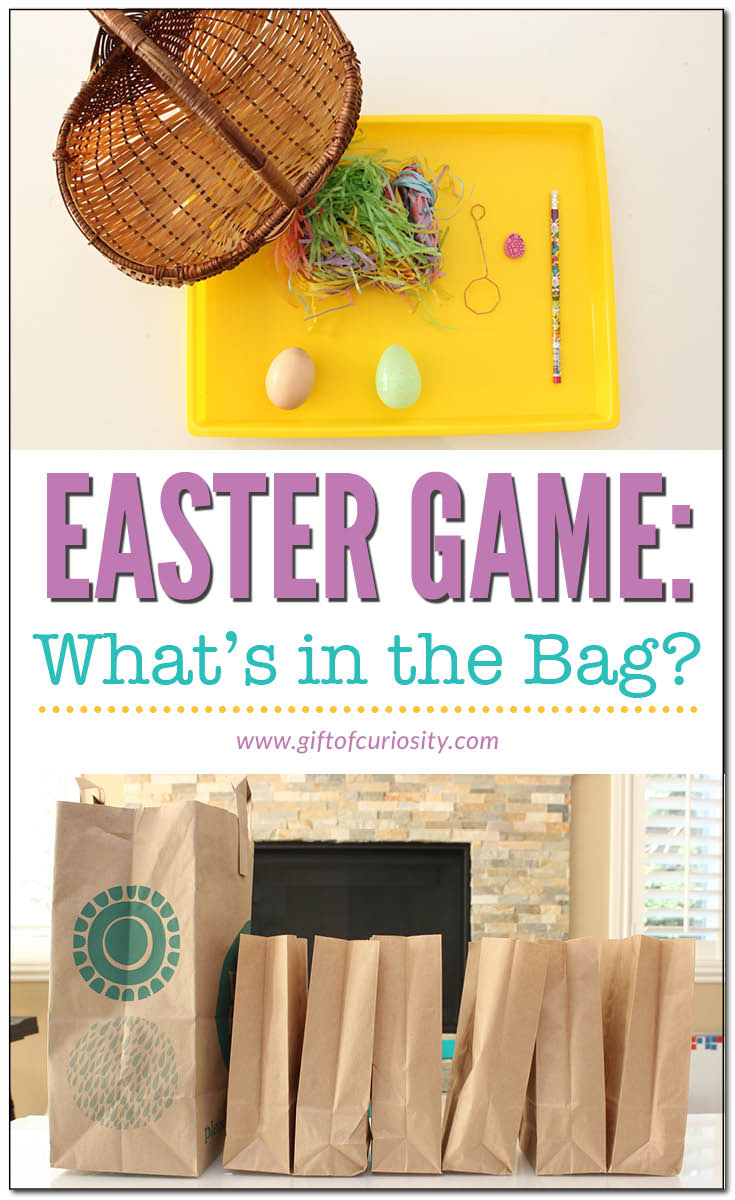 Easter game for kids | What's in the bag? | Easter fun for children | Easter sensory activity | Easter sensory play | Simple Easter activity || Gift of Curiosity