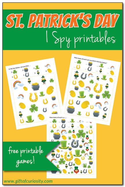 St. Patrick's Day I Spy game | free printable || Gift of Curiosity