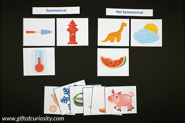Basic Symmetry Activity Pack with 40+ hands-on symmetry activities to help children learn about reflection symmetry || Gift of Curiosity