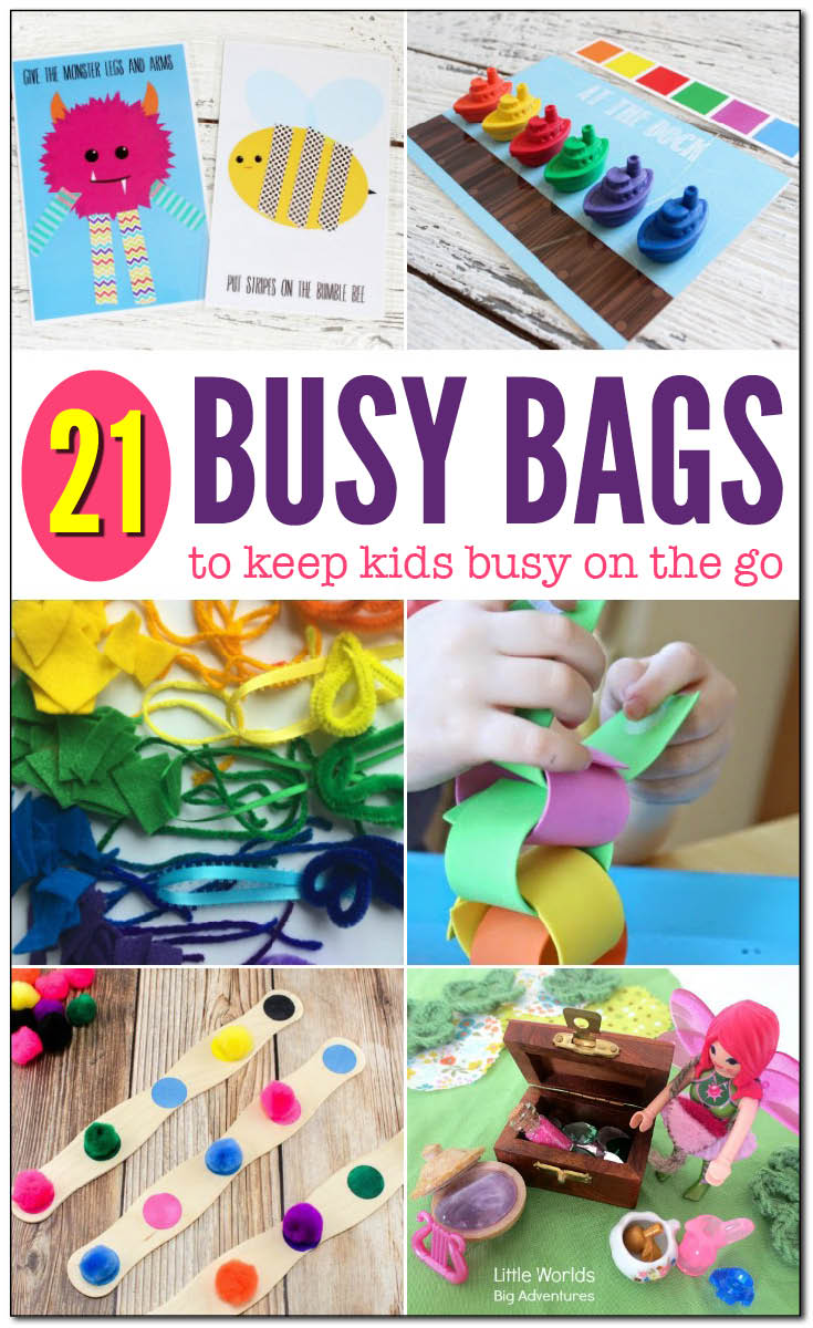 21 busy bag ideas to keep kids busy while on the go | Busy bag ideas for kids | Quiet time activities for kids || Gift of Curiosity