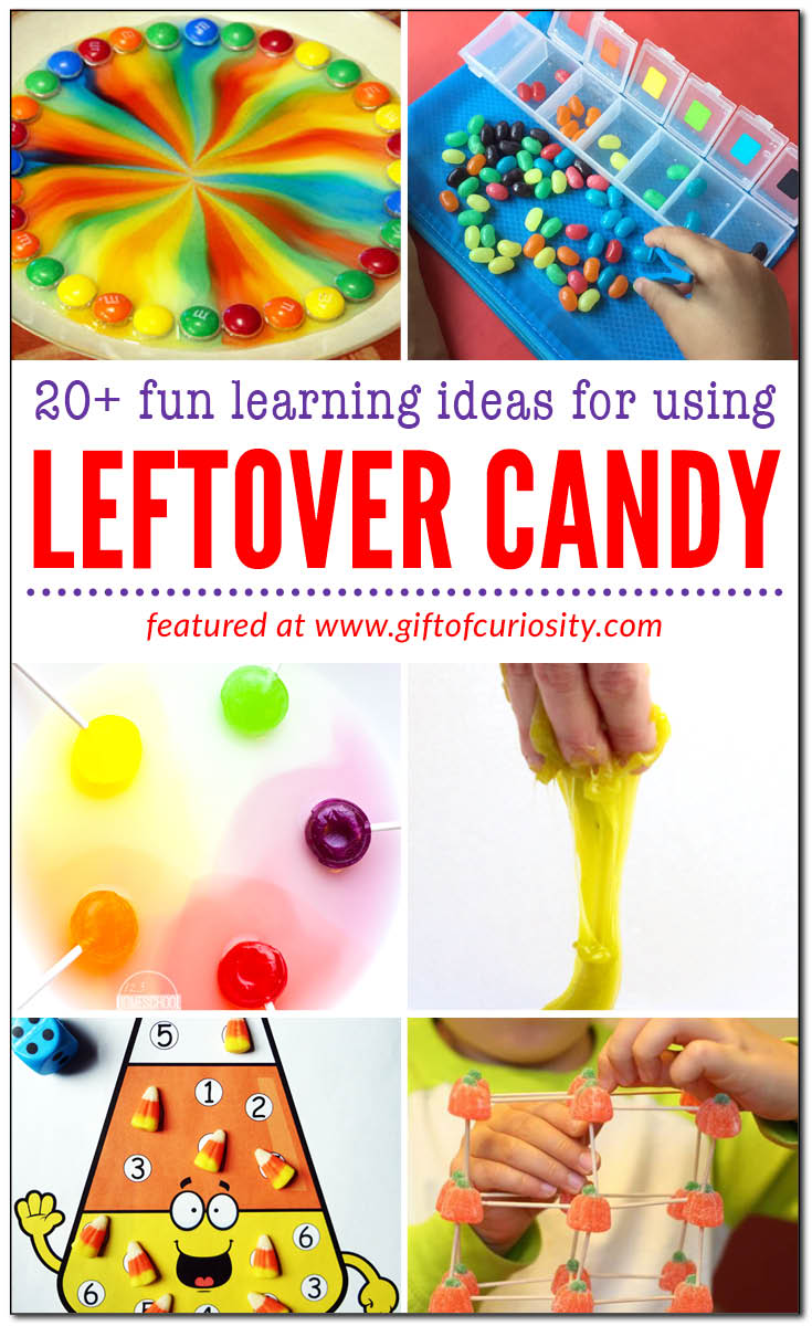 20+ fun ideas for using leftover candy for learning | Halloween candy | Easter candy | Candy learning ideas | Candy activities | What to do with leftover candy? || Gift of Curiosity
