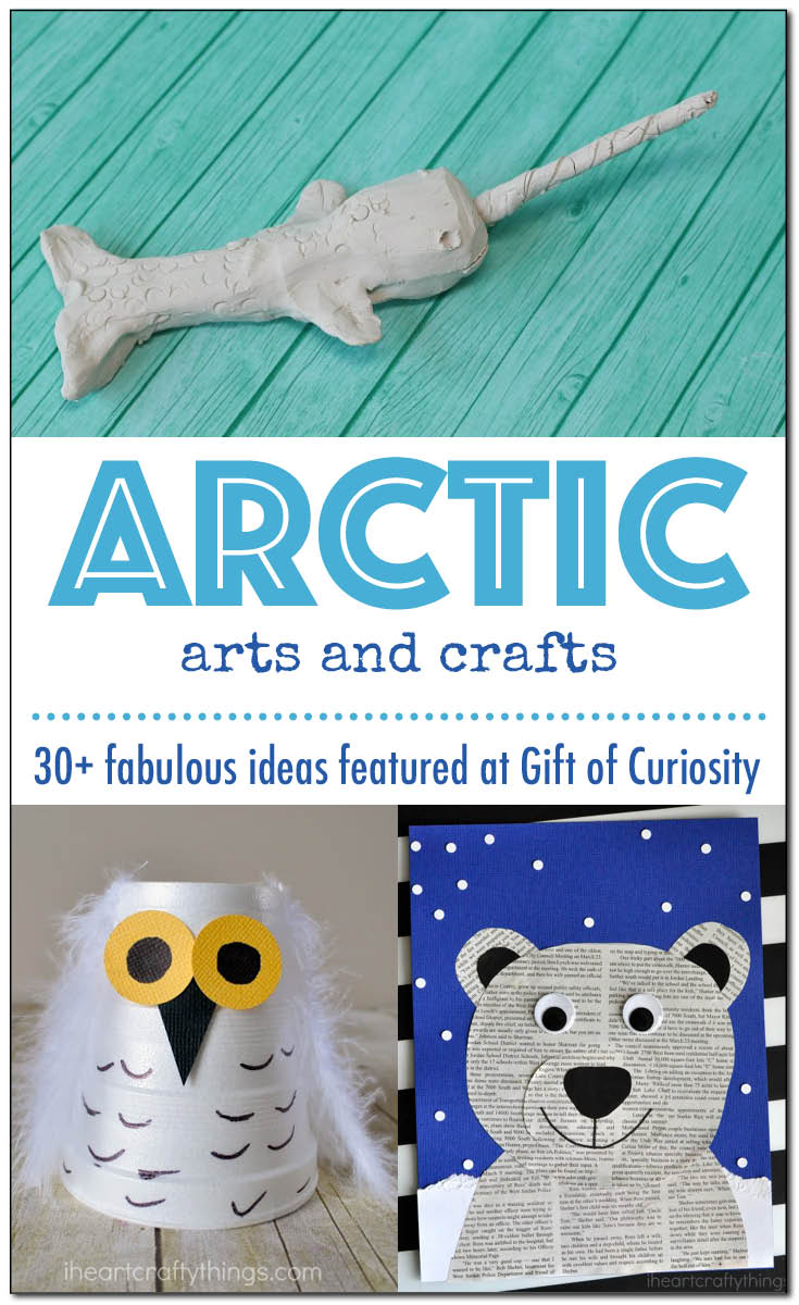 Arctic animal arts and crafts | 30+ fabulous ideas for kids to make polar bears, orcas, walruses, Arctic foxes, snowy owls, narwhals, puffins, caribou, harp seals and beluga whales || Gift of Curiosity