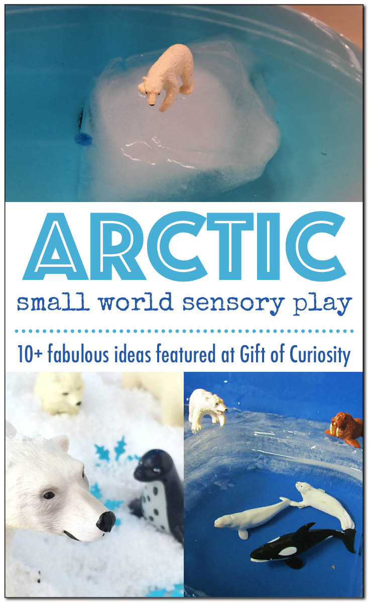 10+ Arctic small world sensory play ideas | Great inspiration for your Arctic Unit Study | Building an Arctic small world sensory habitat is a fantastic way for children to assimilate the information they have been learning about the Arctic and demonstrate their understanding | #sensoryplay #Arctic || Gift of Curiosity