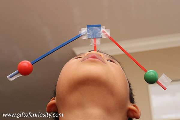 STEAM Challenge: Build a structure you can balance on one finger (or on your nose!) | Engineering activities for kids | #STEAM #STEM #Engineering #EngineeringChallenge #STEAMchallenge || Gift of Curiosity