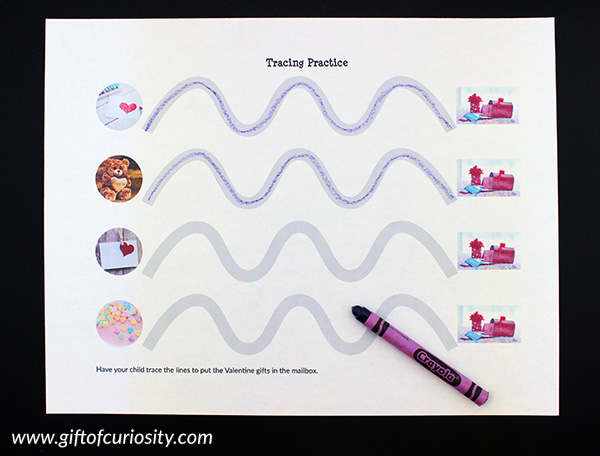 Valentine's Day Fine Motor Pack | tracing practice || Gift of Curiosity