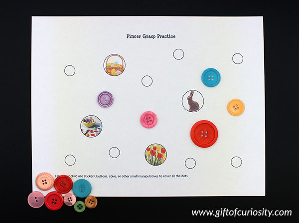 Easter Fine Motor Skills Pack with 40+ activities to work on fine motor skills. || Gift of Curiosity