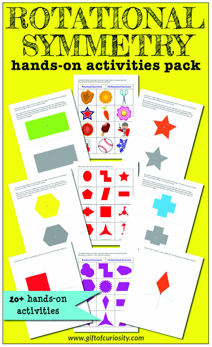 Advanced Symmetry Activities Pack with 20+ rotational symmetry activities for children #STEM #STEAM #STEAMkids || Gift of Curiosity