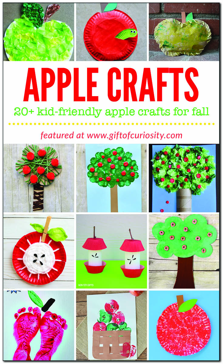 More than 20 apple crafts for kids to make this fall | Kid-friendly apple crafts || Gift of Curiosity