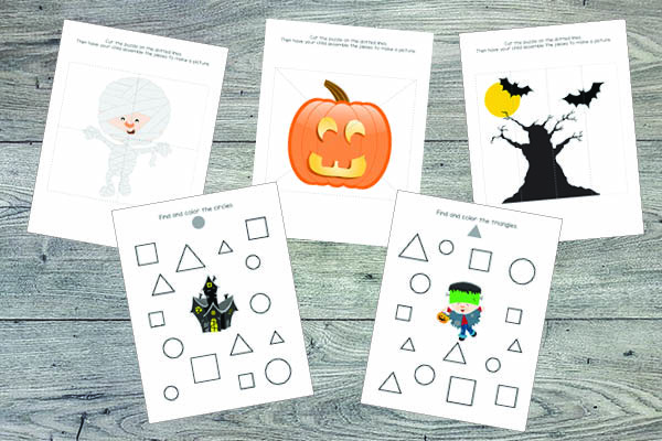 Halloween Toddler Skills Pack: Shapes and puzzles || Gift of Curiosity