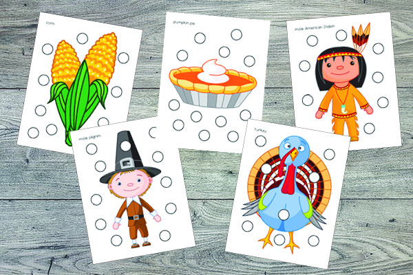 Thanksgiving Toddler Skills Pack: Do-a-Dot Pages || Gift of Curiosity