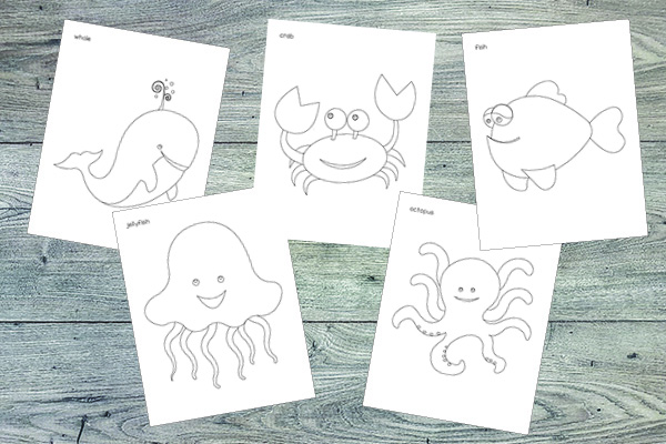 Ocean Toddler Skills Pack: Coloring Pages