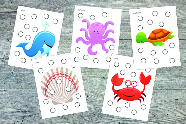 Ocean Toddler Skills Pack: Do-a-dot pages