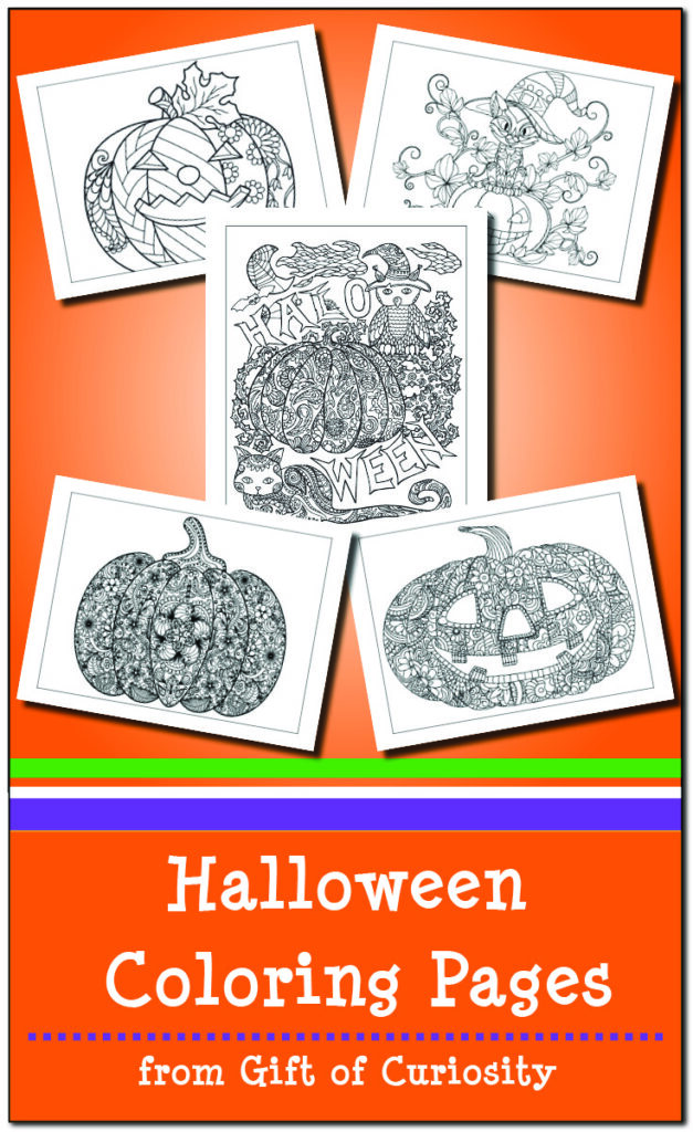 FREE Halloween Coloring Pages for older children | FREE Halloween Coloring Pages for teens | FREE Halloween Coloring Pages for adults | free printable Halloween coloring pages | #halloween #freeprintable #coloringpages #giftofcuriosity || Gift of Curiosity