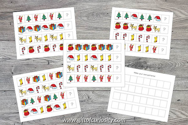 Christmas Preschool Math Pack - patterns activities