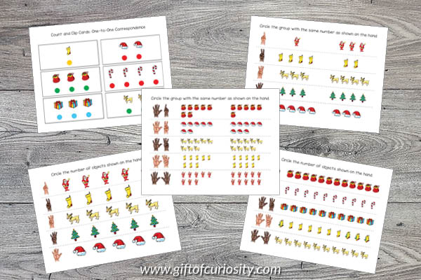 Christmas Preschool Math Pack - counting activities