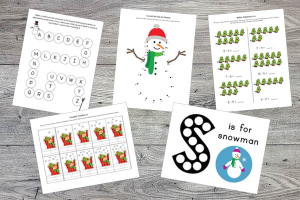 The Winter Printables Bundle features more than 400 pages of printable winter activities. Ideal for kids ages 2-10. Perfect for learning all winter long! 