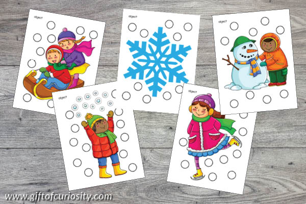 This Winter Toddler Skills Pack features more than 60 pages of winter-themed activities for children ages 1-3, including do-a-dot, coloring, puzzles, colors, shapes, fine motor, and early math. 