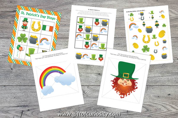 St. Patrick's Day Printables Bundle - games that stimulate critical thinking and cognitive skills 