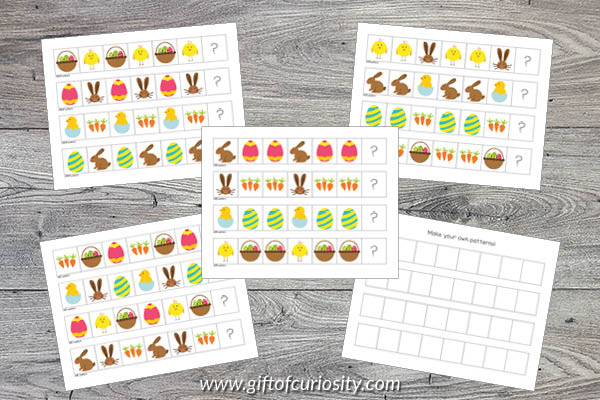 Easter Preschool Math Pack - patterns activities