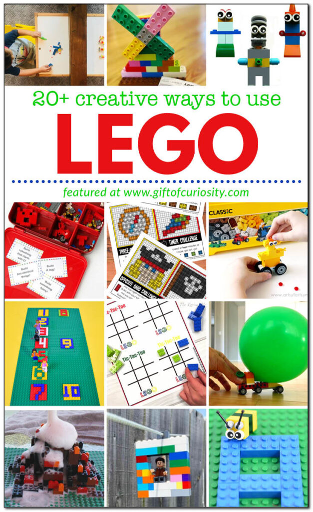 Does your child love LEGO? Check out these 20+ creative ways to play and learn with LEGO. You'll find games, learning activities, science activities, and more! #LEGO #LEGOlife #giftofcuriosity #tweens || Gift of Curiosity