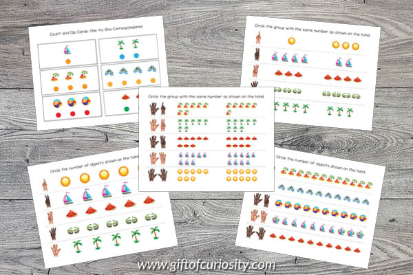 Summer Preschool Math Pack: Counting Activities