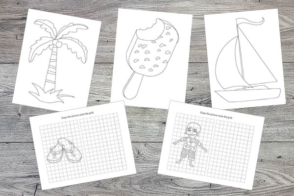 Summer Printables Bundle - coloring and drawing pages