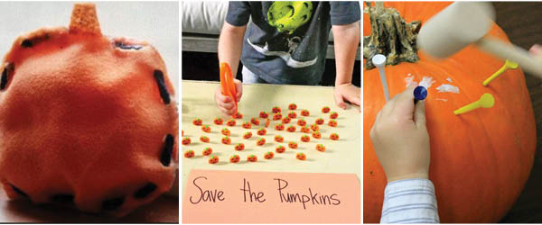 Fall Fine Motor Activities - pumpkins