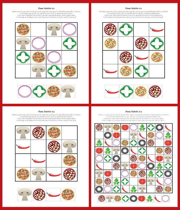 Pizza Sudoku Puzzles