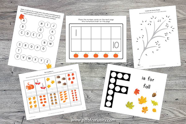 Fall Printables Bundle - letters and numbers
