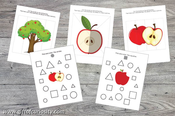 Apple Toddler Skills Pack - shapes and puzzles
