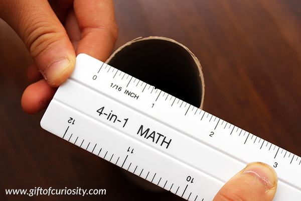 how to measure the cardboard tubes
