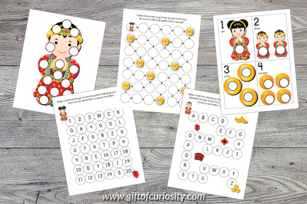 Chinese New Year Printables Bundle: do-a-dot printables