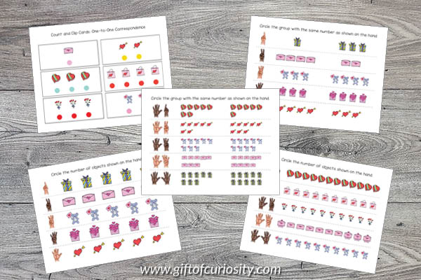 Valentine Preschool Math Pack - counting activities