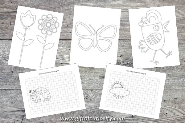 Spring Printables Bundle coloring and drawing activities