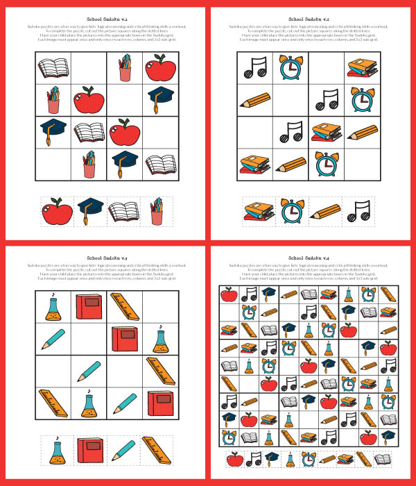 School Sudoku collage